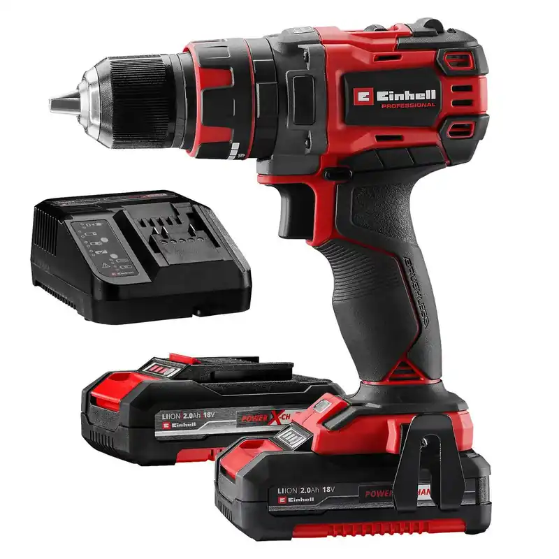 Perceuse à percussion sans fil 18 V POWER X CHANGE TE-CD 18/50 Li-i (Brushless, 2 batteries) - EINHELL Achat Immédiat