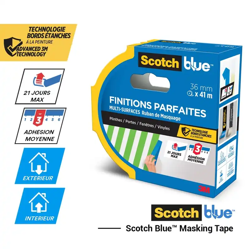 Meilleure Vente Ruban de masquage finition parfaites 36mm x 41 m SCOTCH