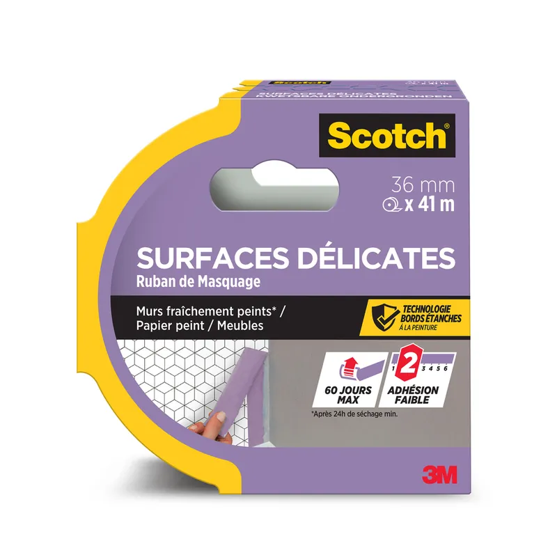 Ruban de masquage surfaces délicates 36mm x 41 m SCOTCH Expédié Aujourd'hui