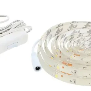 Meilleur Prix Ruban LED 5m blanc froid avec interrupteur 24W 12V GEFOM