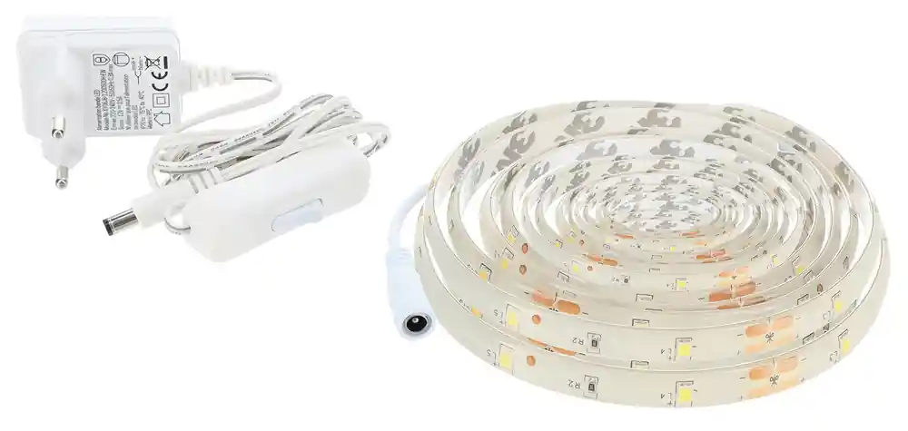 Meilleur Prix Ruban LED 5m blanc froid avec interrupteur 24W 12V GEFOM