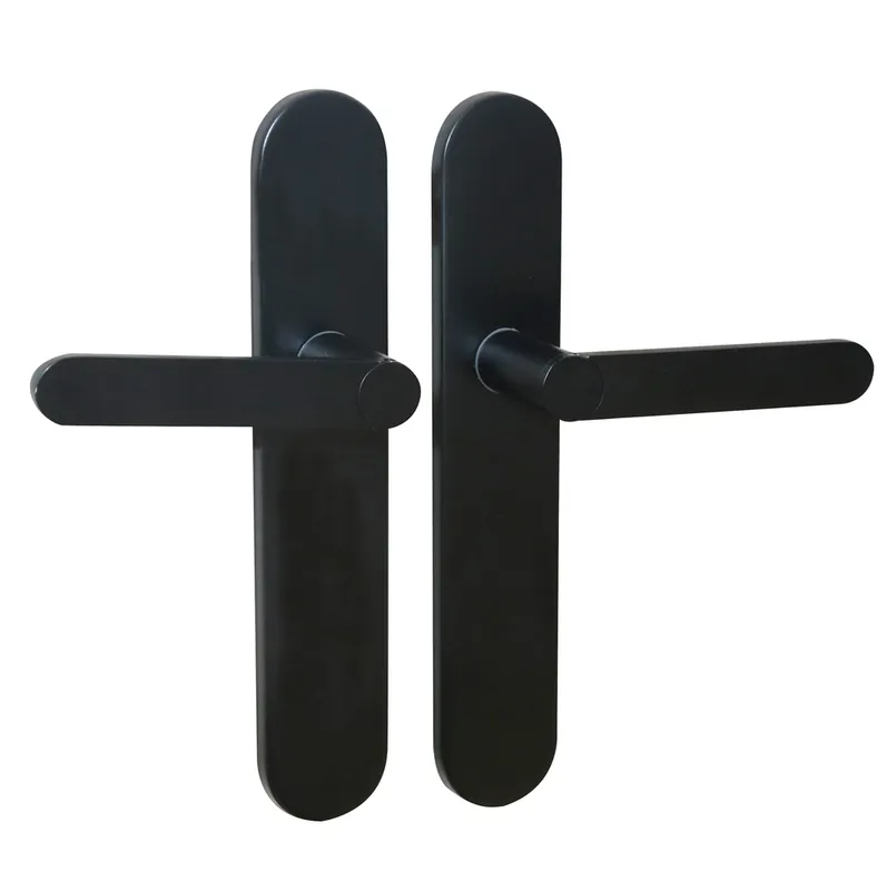Promotion Saisonnière Poignées de porte sur plaques sans trou sans perçage Meudon K noir mat LINEA BERTOMANI