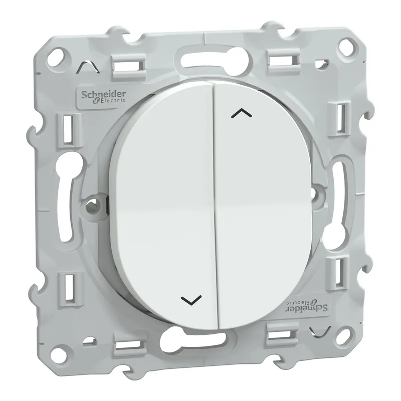 Achetez Aujourd'hui Interrupteur volet roulant 2 boutons blanc - Ovalis SCHNEIDER ELECTRIC