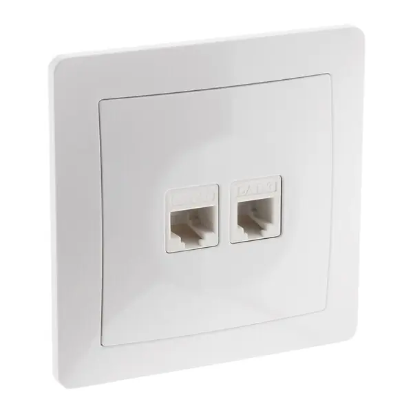 Usine Directe Prise téléphone RJ11+RJ45 encastrable - Blanc - Orys - Zenitech