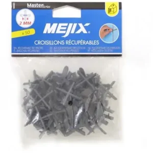 Haute Qualité Croisillons récupérables carrelage 2mm - Lot de 50 MEJIX
