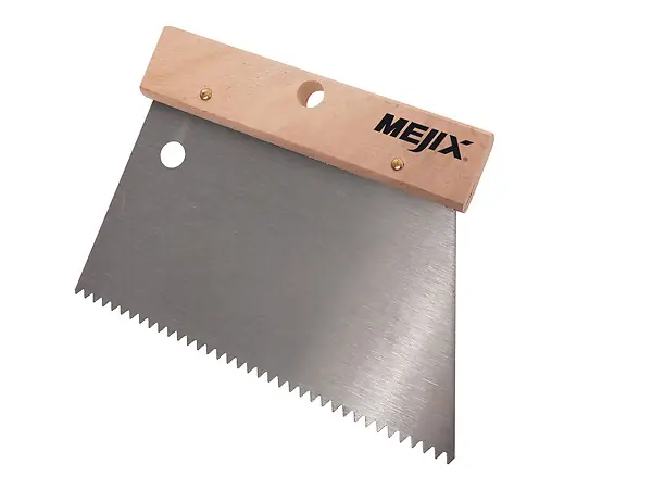 Achetez Aujourd'hui Peigne à colle - Manche bois - Denture V 5mm MEJIX