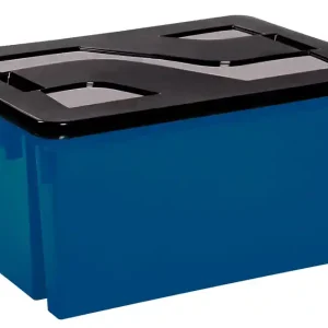 Seulement Aujourd'hui Bac plastique 50 litres bleu marine avec couvercle