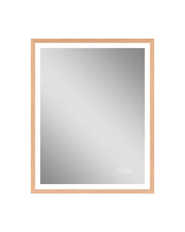 Paiement Sécurisé Miroir en bois lumineux 75 X 60 cm Swann Wood MP GLASS