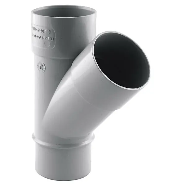 Culotte de descente PVC - 45° - Diam.50mm - Gris FITT Offre Limitée
