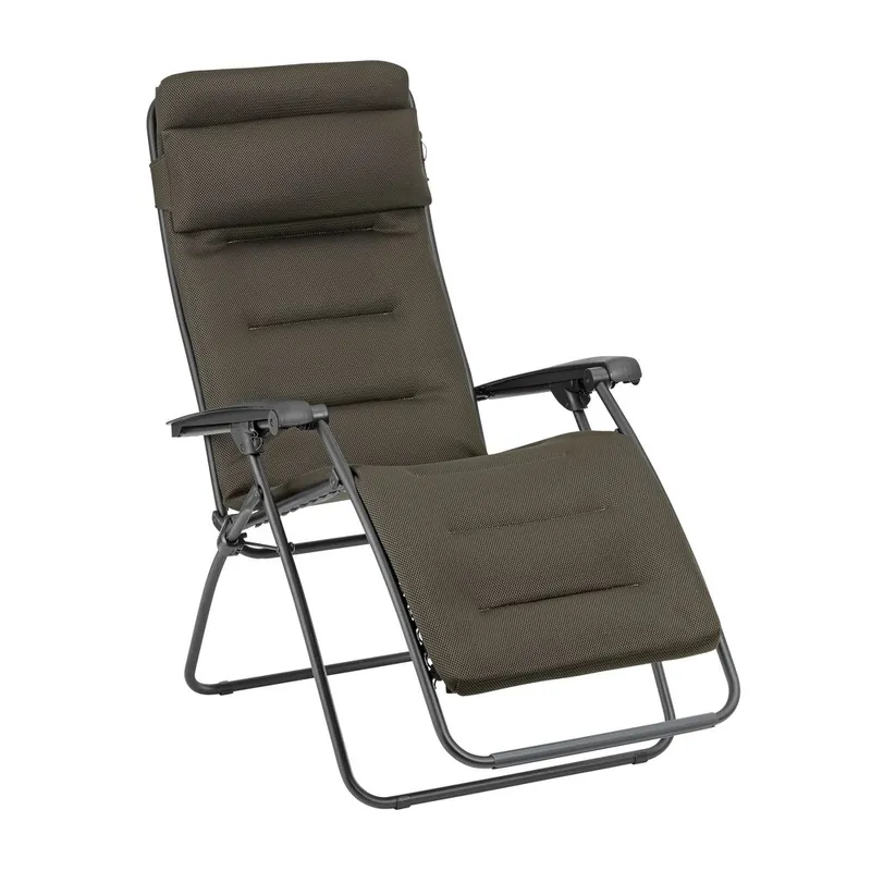 Pas Cher Fauteuil relax matelassé zéro gravité marron taupe RSX CLIP -LAFUMA