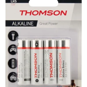 Promotion Lot de 4 piles alcalines AA ou LR06 - THOMSON