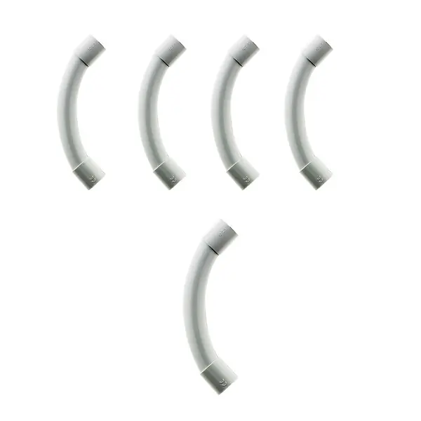 Prix Réduit Lot de 5 courbes pour tube IRL Ø25mm - Gris - Zenitech