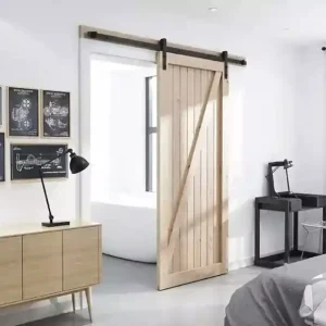 Produit De Marque Kit rail style industriel noir pour porte coulissante charge 60 kg épaisseur porte 35 à 60 mm L.200 cm CIME