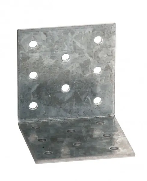 Équerre de charpente acier - 80x80mm - 6 trous par aile SIMPSON Quantité Limitée