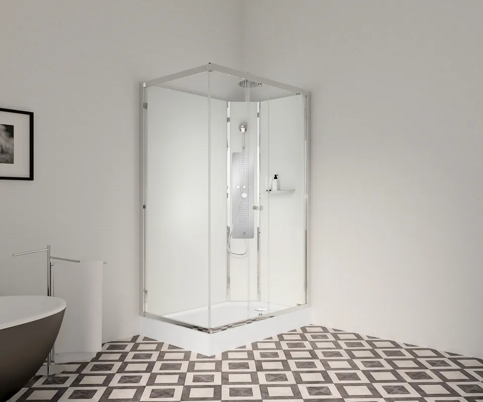 Prix Choc Cabine de douche hydromassante Artic blanc 120 X 80 x 220 cm OCEA