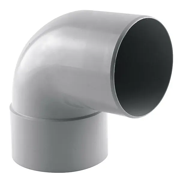 Coude de descente PVC 87° Diam.80 mâle-femelle gris FITT Vente Flash