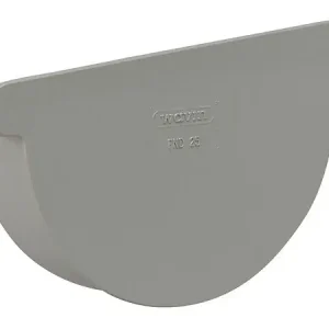 Fond de naissance droite gouttière - PVC - Demi-ronde 25mm WAVIN Solde