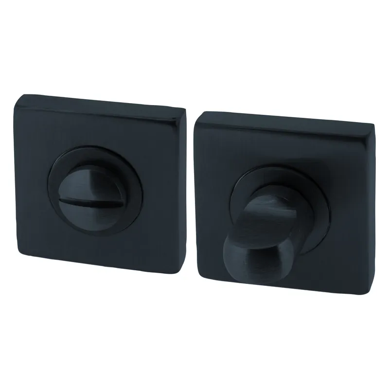 Acheter Direct Rosaces de porte carrées à condamnation Mira noir mat 50 x 50 mm ALPERTEC