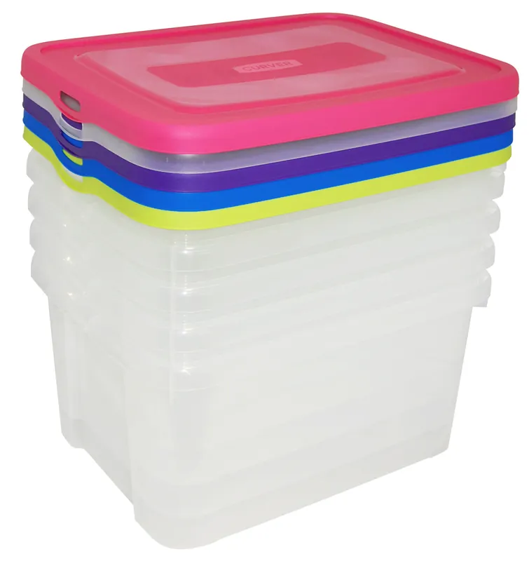Boîtes Handy de 25 L en plastique recyclé par 5 CURVER Produit De Marque