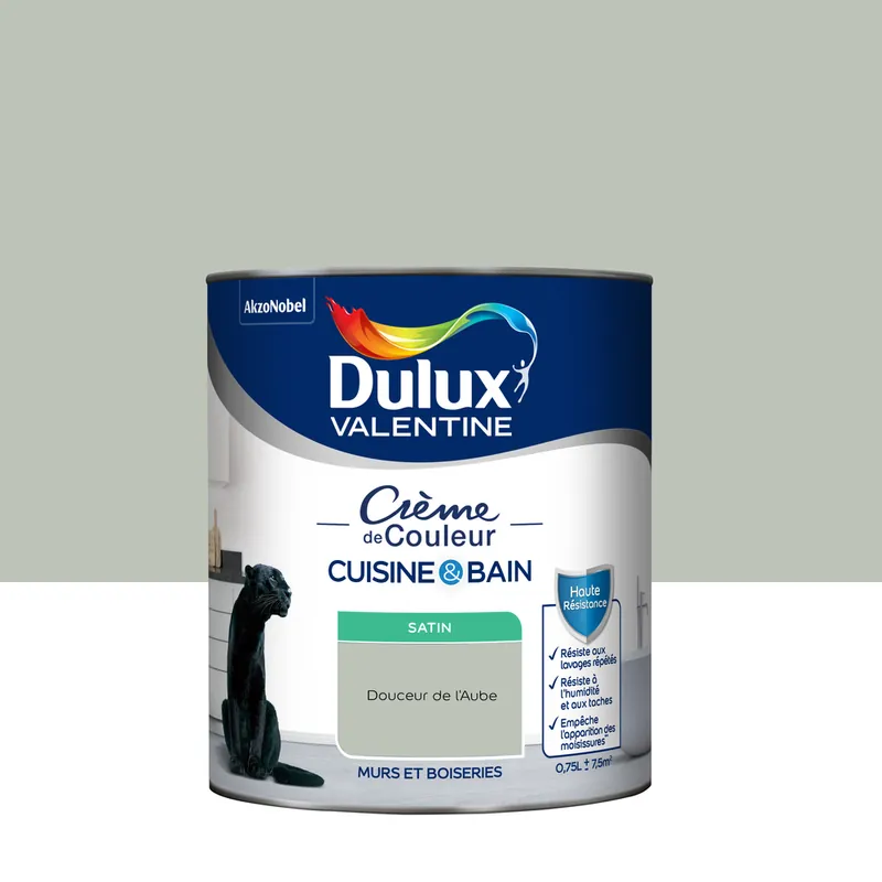 Peinture Crème de Couleur Cuisine et Bain Satin Douceur de l‘Aube 0,75 L Bon Marché