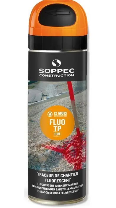 Bombe traçage fluo orange 500 ml - SOPPEC Prix Bas