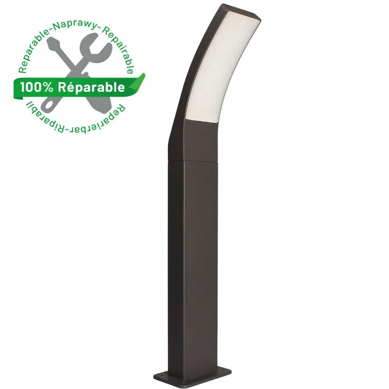Meilleur Prix Borne extérieur LED 60cm Curve anthracite IP44 1000 lumens blanc chaud - ARLUX