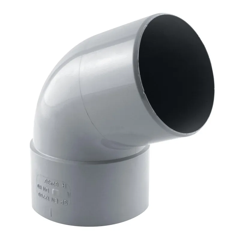 Coude de descente 67° Ø80 mâle/femelle gris - FITT Commande En Gros