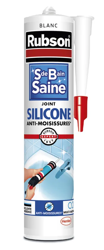 Mastic Silicone Salle de Bain Saine Blanc 280 ml RUBSON Vente Flash
