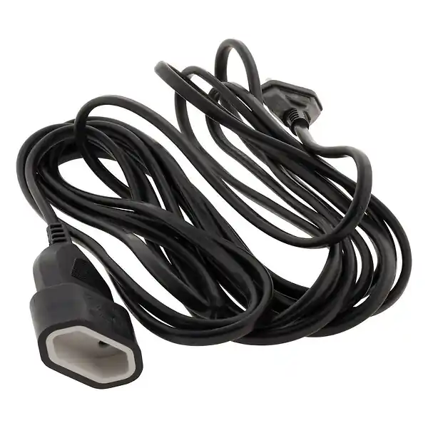 Prix Réduit Rallonge de câble HO5VV-F 2x1mm² - 5m - noir - Zenitech