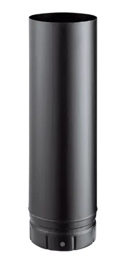 Tuyau émaillé noir mat 50 cm diamètre 150 mm POUJOULAT Bon Plan