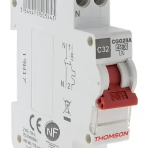 Disjoncteur à vis PH+N - 32A NF - Pouvoir de coupure 4,5KA - Thomson Commander Vite
