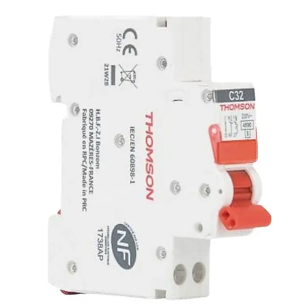 Bon Marché Disjoncteur 1P+N peignable bornes automatiques 32A NF Easy Connect - Thomson