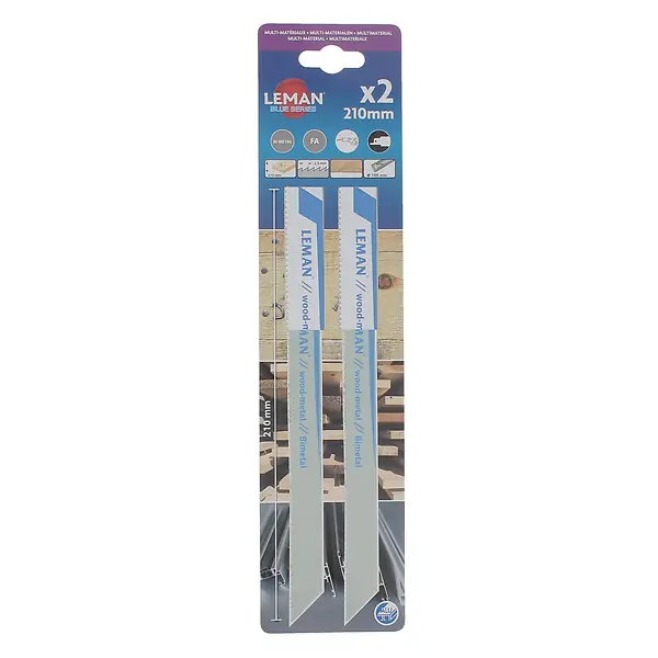 Livraison Express Lot de 2 lames de scie sabre - Bi-métal - 210mm LEMAN