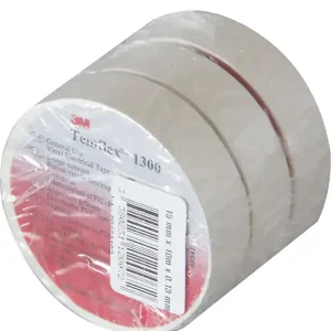 Lot de 3 rouleaux ruban adhésifs 15mm x 10m - Blanc - 3MM Prix Choc
