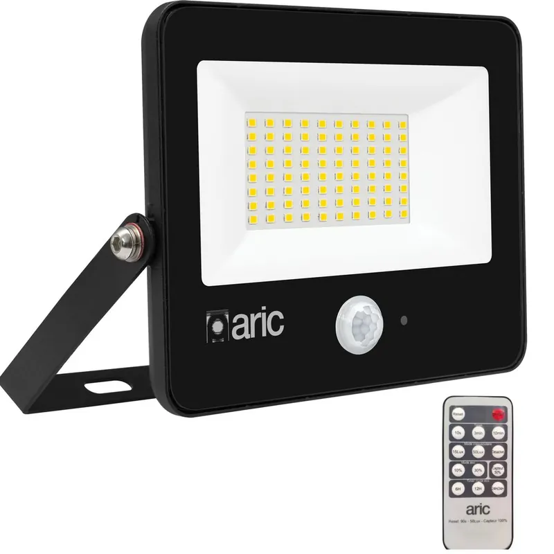 Projecteur extérieur LED détecteur de mouvements Wink 2 noir IP65 5000 lumens blanc chaud - ARIC Meilleur Prix
