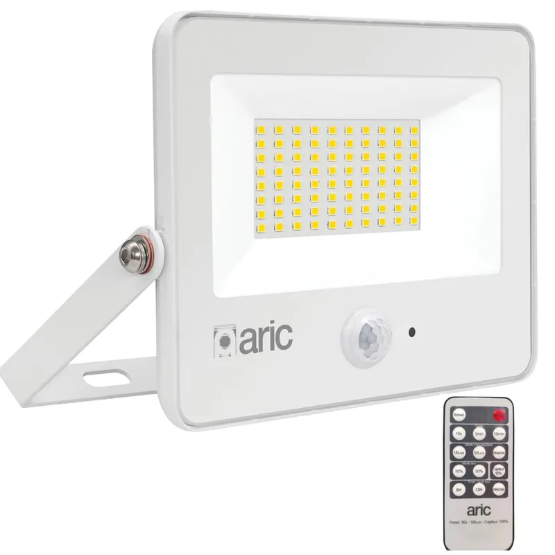 Must-Have Projecteur extérieur LED détecteur de mouvements Wink 2 blanc IP65 5000 lumens blanc chaud - ARIC