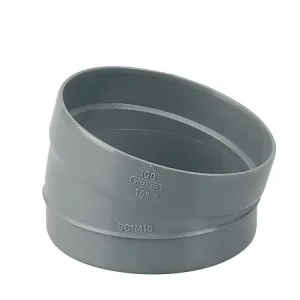 Secteur de coude PVC évacuation bâtiment MF 15° DN100 WAVIN Meilleur Prix