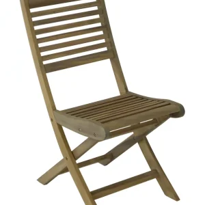 Prix Réduit Chaise de jardin pliante SATURNE bois acacia beige - PROLOISIRS