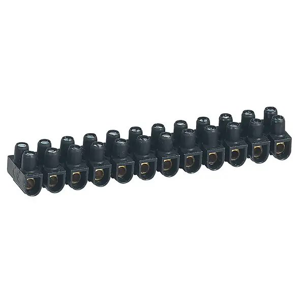 Borne de raccordement Nylbloc 12 plots - 6mm² - Noir - 41A LEGRAND Livraison Express