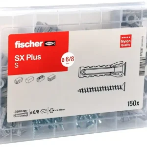 Prix Promo Coffret chevilles multi-matériaux SX PLUS + vis FISCHER