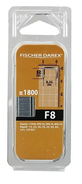 Offre Exclusive Agrafes type F 8mm - Acier galvanisé - Boîte de 1800 FISCHER DAREX