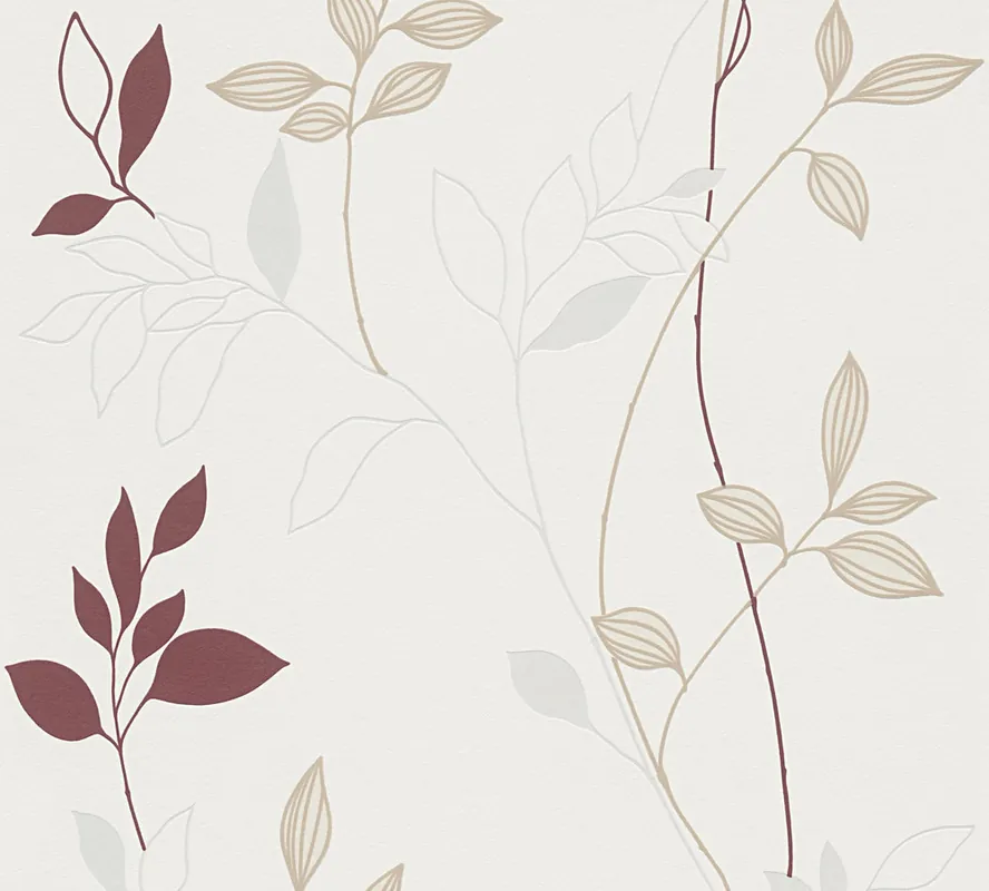 Papier peint expansé sur intissé FRESH GARDEN ROUGE ECRU AS CREATION Réduction