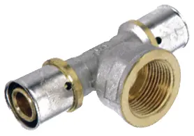 Té femelle 3/4 à sertir pour tube multicouche diamètre 20 mm Réduction