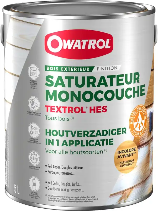 Commander Vite Saturateur TEXTROL HES Incolore avivant 5L OWATROL