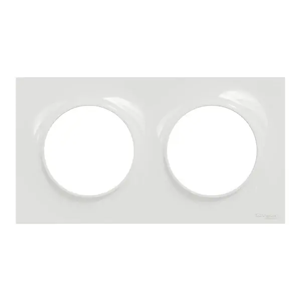 Plaque de finition - Odace Styl - Blanc - 2 postes SCHNEIDER ELECTRIC Meilleure Vente