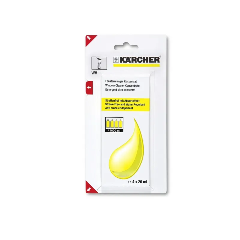 Acheter En Ligne Nettoyant vitres concentré anti-trace et déperlant 4 x 20 ml KÄRCHER
