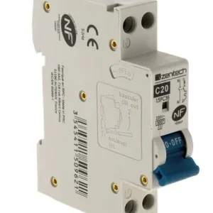 Offre Exclusive Disjoncteur phase sans neutre 20A Rail DIN Blanc ZENITECH