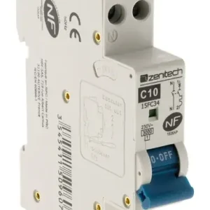 Commander Maintenant Disjoncteur phase neutre 10A - Rail DIN - Protection circuit ZENITECH