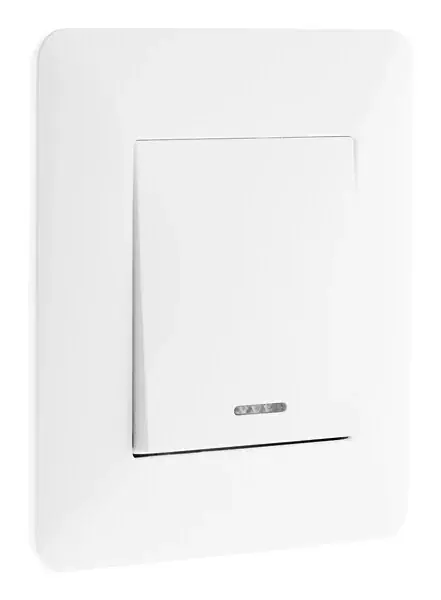 Interrupteur poussoir à voyant Blanc 10A ZENITECH Vente Flash