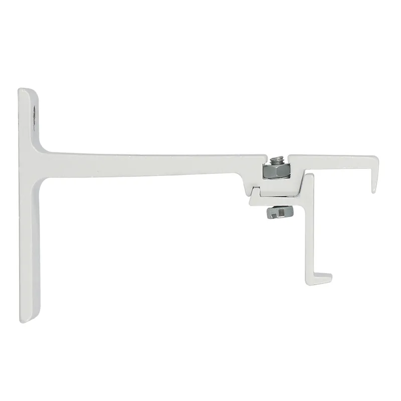 Vente Directe Support simple en métal pour rail 24 x 16 mm avancée 80 mm Finition Blanc par 2 - MOBOIS